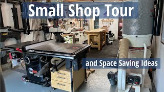 Is 350 square feet enough space for a well equipped work shop One Car Garage Woodworking Shop Tour [upl. by Maggi]