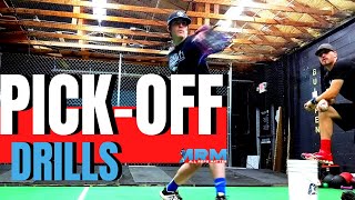 Baseball Pitchers Right Handed PickOff Drills Youth Pitching Development [upl. by Mosora]