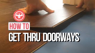 Solving the Doorway Dilemma Laminate Flooring Tricks  Doing the impossible diy howto flooring [upl. by Liva213]