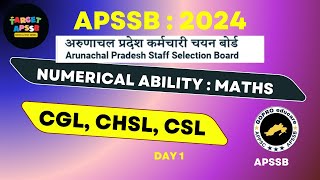 APSSB  DAY 1  Numerical Ability  Maths [upl. by Ursula]