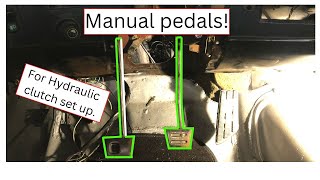 7387 Chevy amp GMC Square body auto to manual swap The pedal assembly Hydraulic Clutch [upl. by Enyawud]