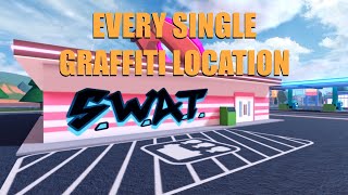 How to complete the SWAT event in ROBLOX Jailbreak  every single graffiti location [upl. by Kariotta]