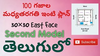 30×30 East facing 8985201086 2bhk house plan as per vasthu in telugu [upl. by Garland]