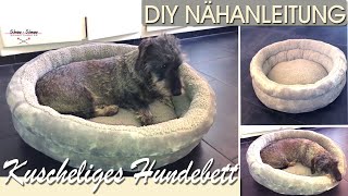 DIY Beruhigendes Hundebett selber nähen Hundedonut [upl. by Barabas]