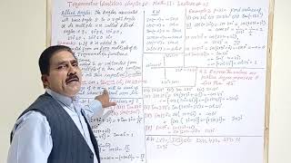 Trigonometric Identities  Lecture01  11th Year  Chapter10  Dr Abdur Rehman  Irsal Maths [upl. by Quartet584]