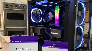 Installing NZXT AER RGB 2 Fans  Replacing The Stock Fans On The NZXT H510 Elite Case [upl. by Oriole]