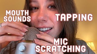 ASMR  Tapping Mouth Sounds Mic Scratching Whispers and More [upl. by Marchal]