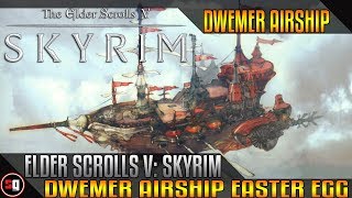 Elder Scrolls V Skyrim Dragonborn  Dwemer Airship Easter Egg [upl. by Corny]