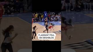 Diamond DeShields received a flagrant foul for pushing Caitlin Clark to the floor 👀 [upl. by Akinnor]