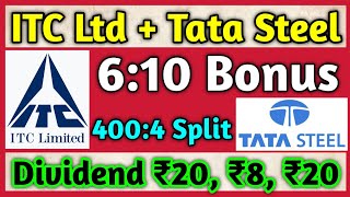 ITC Demerger  Tata Steel • Stocks Declared High Dividend Bonus amp Split With Ex Dates [upl. by Ahsienyt]