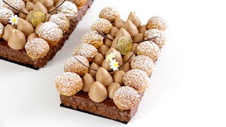 Tarta Brownie con Cremoso de Chocolate y Choux de Vainilla [upl. by Aloeda]