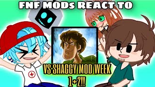 FNF react to VS SHAGGY MOD Week 12  Gacha Club  Friday Night Funkin’ [upl. by Ahsatan]