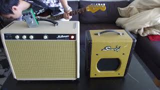 Milkman 1 Watt Plus amplifier overview  comparison w Swart Atomic Jr  Hermida Reverb demo [upl. by Artap760]