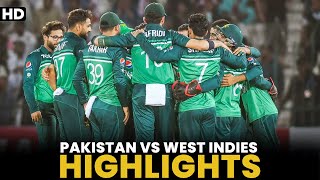 Highlights  Pakistan vs West Indies  ODI  PCB  MO2A [upl. by Enilra]