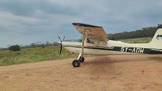 Kenya Wildlife Service bush plane taking off at Lake Nakuru National Park Kenya 🇰🇪🇰🇪🇰🇪 enjoy [upl. by Faletti]