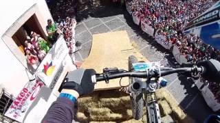 Taxco urban downhill 2014 huge crash on the drop [upl. by Basile]