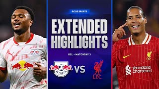 RB Leipzig vs Liverpool Extended Highlights  UCL League Phase MD 3  CBS Sports Golazo [upl. by Steele863]