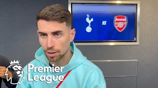 Jorginho on Arsenals approach v Man City after derby win over Spurs  Premier League  NBC Sports [upl. by Grefer]