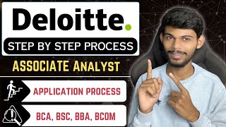 Deloitte Associate Analyst 2024  Application Process Step By Step  BSC BCA BBA BCom [upl. by Leksehcey]