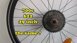 are 700c 622 29quot bike wheels the same [upl. by Sikata]