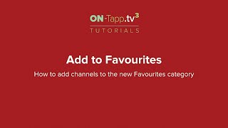 OnTappTV  Add to Favourites Category [upl. by Nomar937]