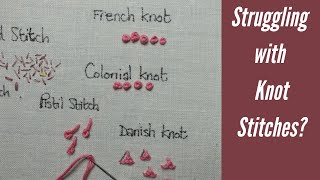 Master 4 Knot Stitches in just over 4 minutes A tutorial for the knots you need [upl. by Guenevere]