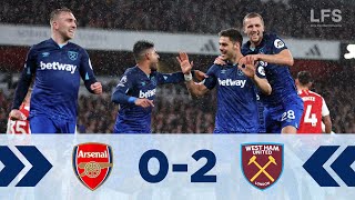 ARSENAL 02 WEST HAM  Premier League Live [upl. by Bloom836]