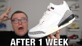 WHAT SUCKS ABOUT THE JORDAN 3 REIMAGINED AFTER 1 WEEK OF WEAR [upl. by Tarra]