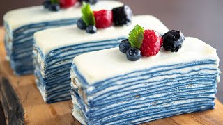 ASMR Cooking  How to make Summer MilleCrepe with White Chocolate Cream [upl. by Sharos]