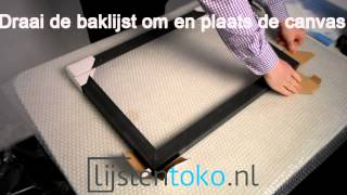 Baklijst voor canvas monteren  type Professional [upl. by Mettah]