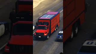 MICHAEL HIGHJACK TRUCK TO STEAL GOLDEN SUPER CAR shorts shortsfeed gta [upl. by Azilef]