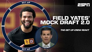 Field Yates Mock Draft 20 STACKED QB LINEUP Williams Maye Daniels amp McCarthy in TOP 5  Get Up [upl. by Akahc]