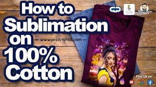 sublimation on 100 cotton tshirt printing on any garment from sublimation ink demo printright [upl. by Lou663]