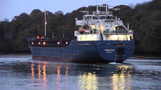 Clay Ship Entering Fowey Docks [upl. by Molli90]