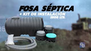 Fosa séptica 2500 litros  Kit de instalación [upl. by Ahsuas243]