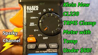 Klein CL220 New TRMS 400A Clamp Meter With Temp Under 60 [upl. by Caputo]