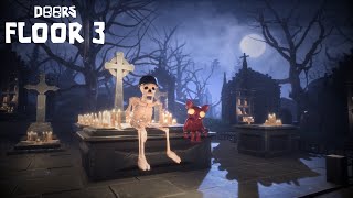 DOORS FLOOR 3 Update  I Found a GRAVEYARD inside Seek’s Castle Gameplay 07 [upl. by Ennayram]