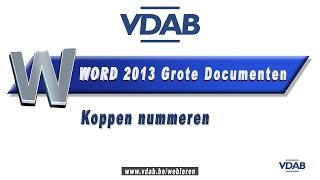 Word2013GroteDocumenten22KoppenNummeren [upl. by Barris]