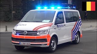 New VW Transporter Belgian police van responding [upl. by Arual702]