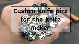 Custom decorative knife pins for your knives [upl. by Llerrej]