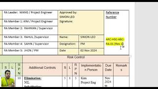 Prepare Risk Assessment SG [upl. by Yaras]