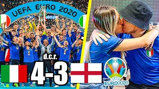 ITALIA vs INGHILTERRA 43  CAMPIONI D EUROPA EURO 2020 REAZIONE ai RIGORI [upl. by Coralie]