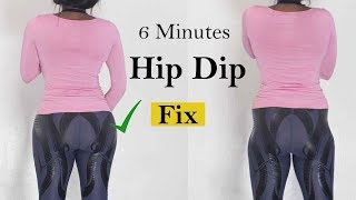 6 Minutes WIDER HIPS Workout to fix hip dips how to fix hip dip At home [upl. by Haniraz]