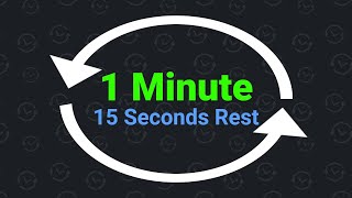 1 Minute Interval Timer with 15 Seconds Rest [upl. by Akcirahs755]