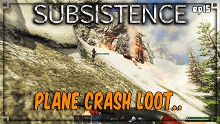 Subsistence  S5 ep15  Plane Crash Loot  Base building survival [upl. by Dnumsed]