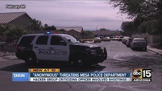 quotAnonymousquot threatens Mesa Police Department [upl. by Nova]