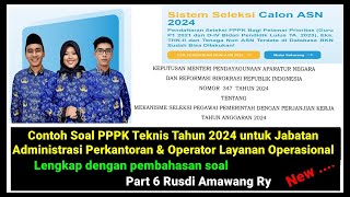 🔴Contoh Soal PPPK 2024 Teknis Administrasi Kantor amp Operator Layanan Operasional Terbaru Part 6‼️ [upl. by Melamie]