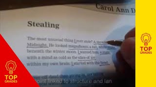 Complete ANALYSIS of Stealing by Carol Ann Duffy [upl. by Yerffej]