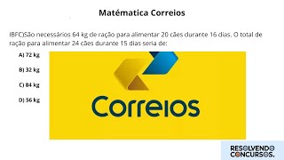 Resolução Questão Concurso Correios Matemática Regra de Três 2024 [upl. by Montagu]