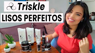 TRISKLE LISOS PERFEITOS  LINHA QUE AJUDA A PROGRESSIVA DURAR MAIS  POR DENISE MONTEIRO [upl. by Lehcem684]